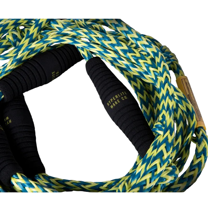 HYPERLITE 25' Pro Surf Rope W/ Handle - BLUE AND YELLOW
