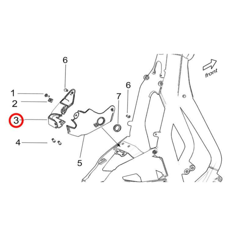 SUR-RON Right Upper Battery Shroud - BLACK