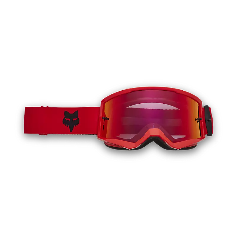 FOX Main Mirrored Lens Goggles - FLO RED
