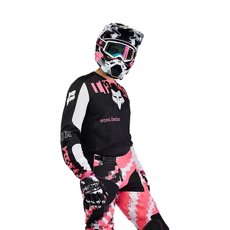 FOX 180 Digi Image Jersey - BLACK AND PINK