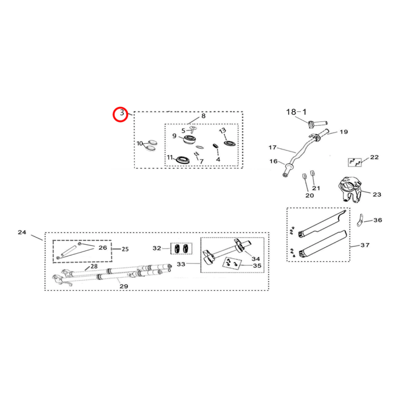 SUR-RON Tapered Roller Bearing Steering Headset