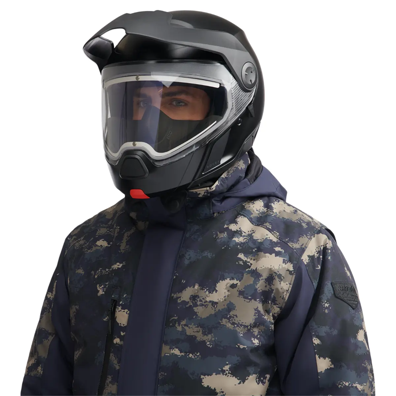 SKI-DOO Advex Sport Heated Helmet With Electric Visor - BLACK