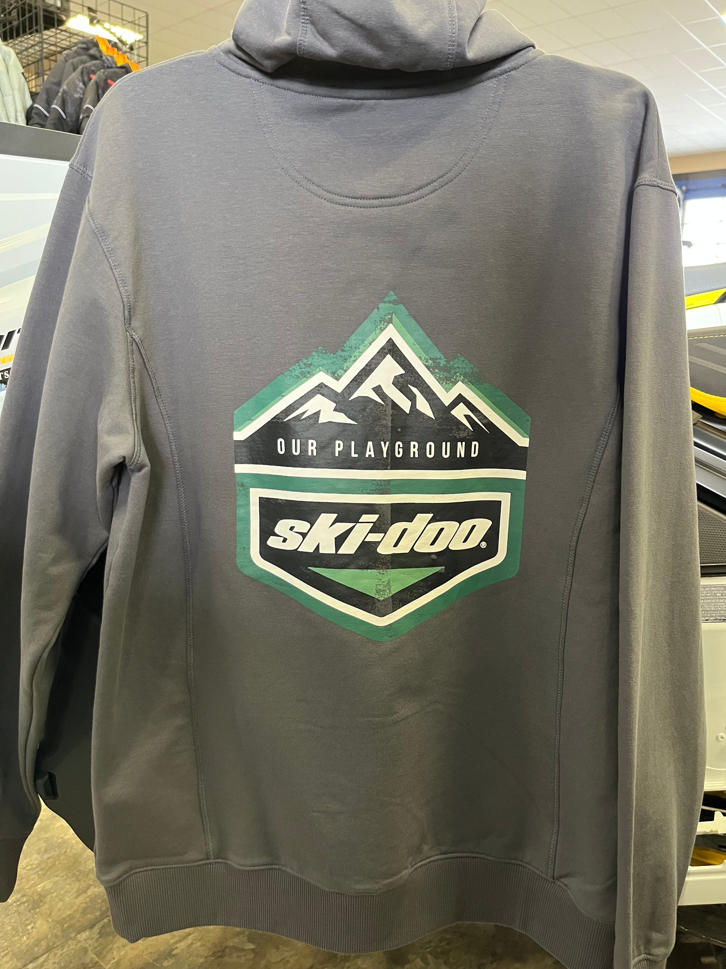 SKI-DOO Premium Zip-Up Hoodie - CHARCOAL GREY