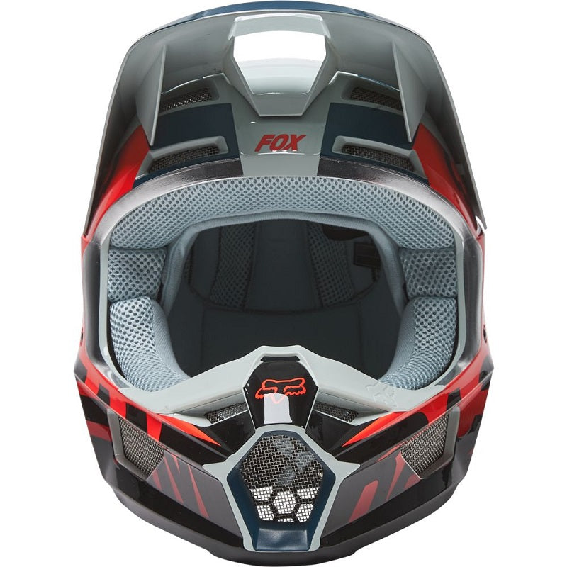 FOX V1 Trice Helmet - GREY/ORANGE