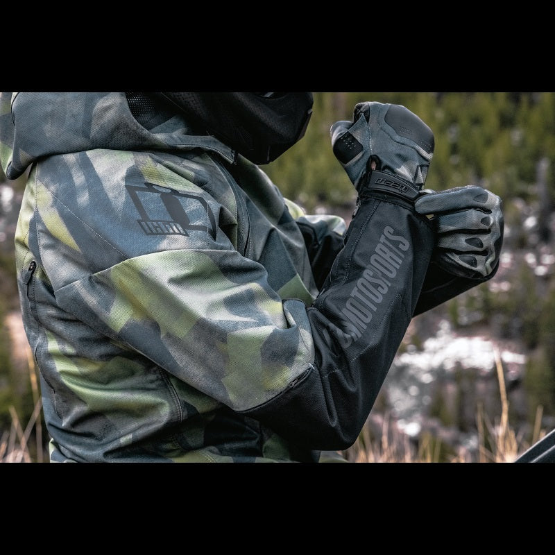 ICON Airform Battlescar Jacket - GREEN