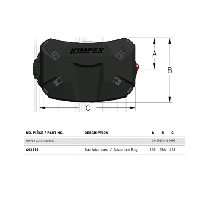 KIMPEX Adventure Tunnel Bag - BLACK