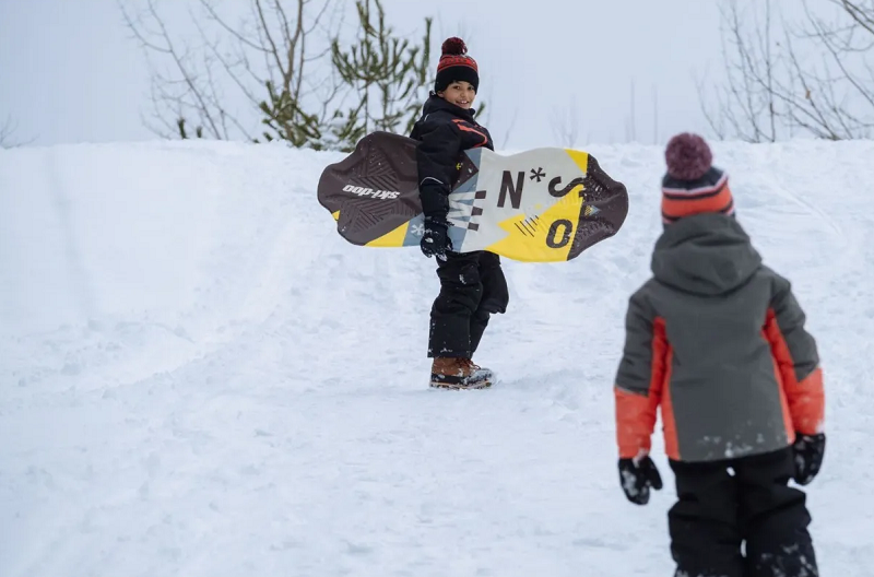 SKI-DOO Foam Sled - BLACK, YELLOW AND WHITE