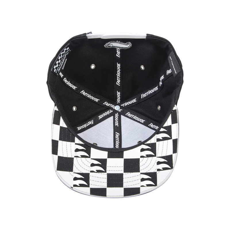 FASTHOUSE Staging Hot Wheels Youth Hat - BLACK AND WHITE