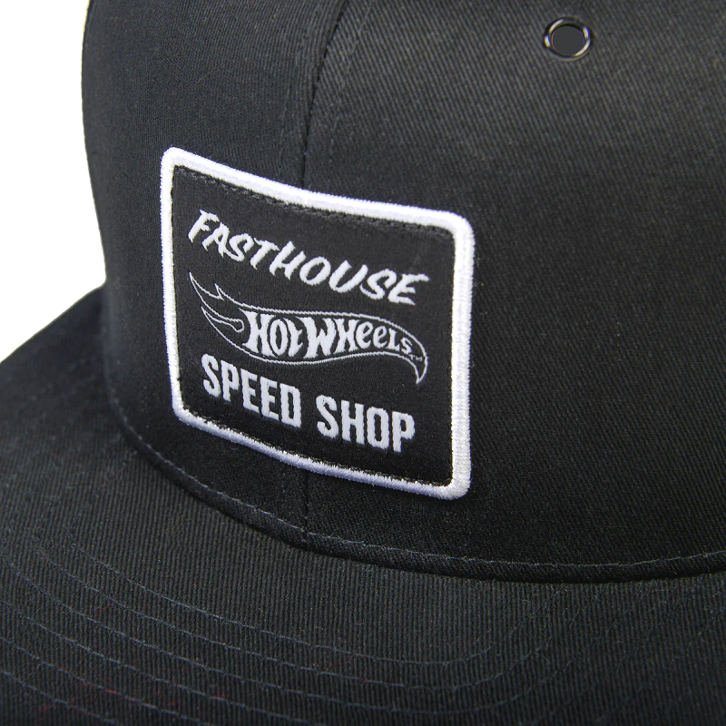 FASTHOUSE Staging Hot Wheels Youth Hat - BLACK AND WHITE