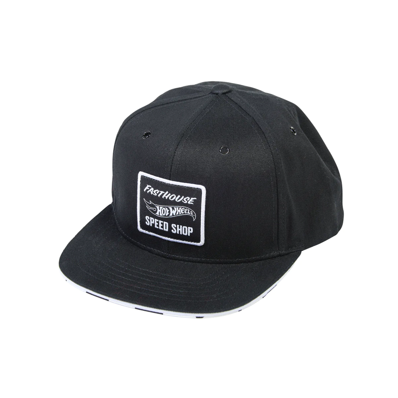 FASTHOUSE Staging Hot Wheels Youth Hat - BLACK AND WHITE