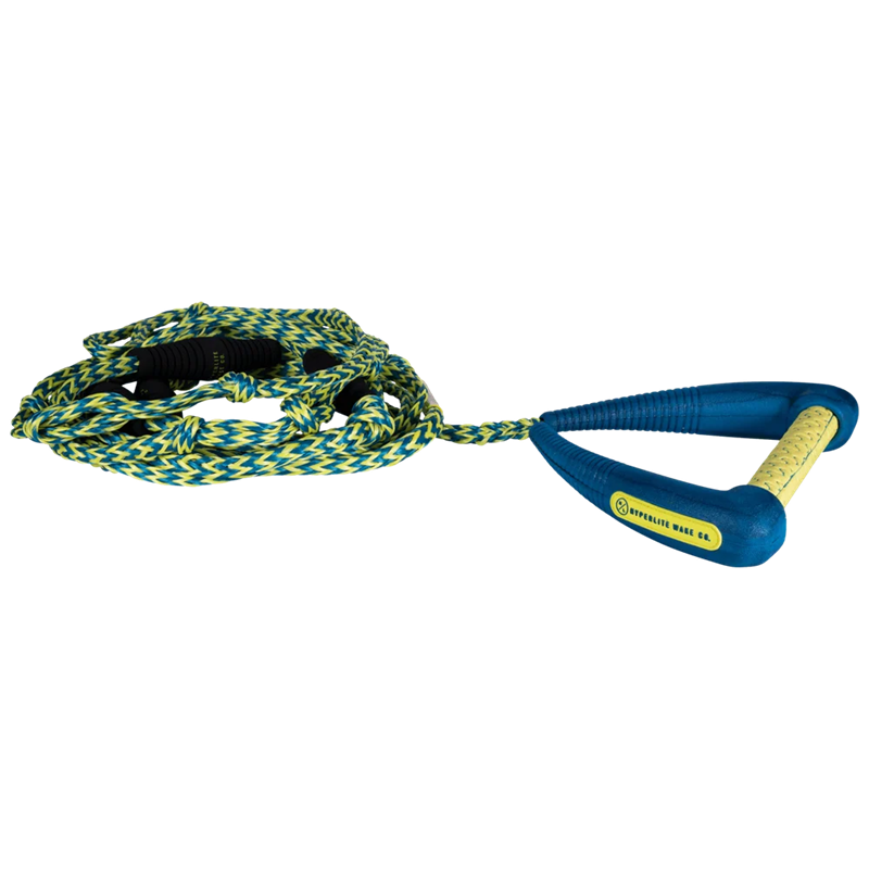 HYPERLITE 25' Pro Surf Rope W/ Handle - BLUE AND YELLOW