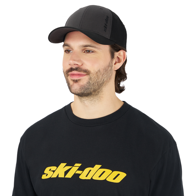 SKI-DOO Vertical Curved Cap - CHARCOAL
