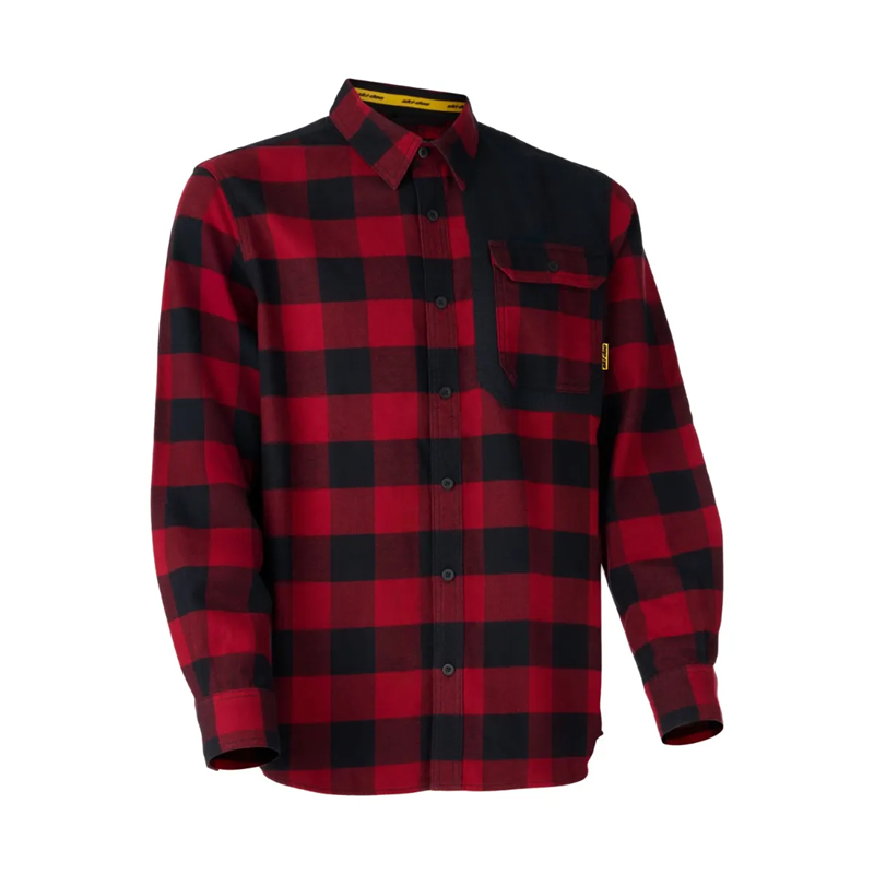 SKI-DOO Buffalo Plaid Flannel Shirt - AUTUMN RED