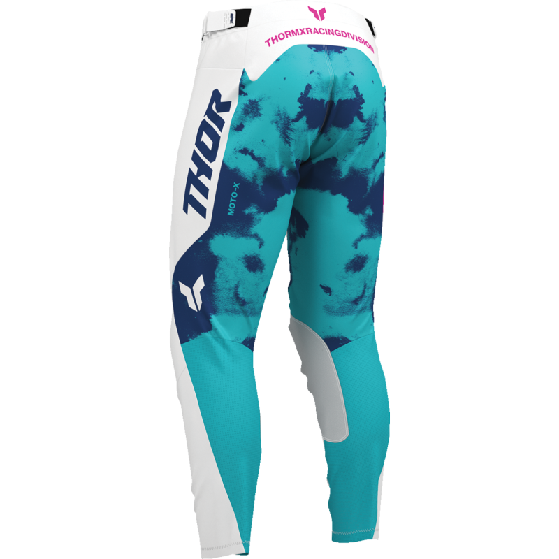 THOR Bleach Launchmode Pants - WHITE AND AQUA