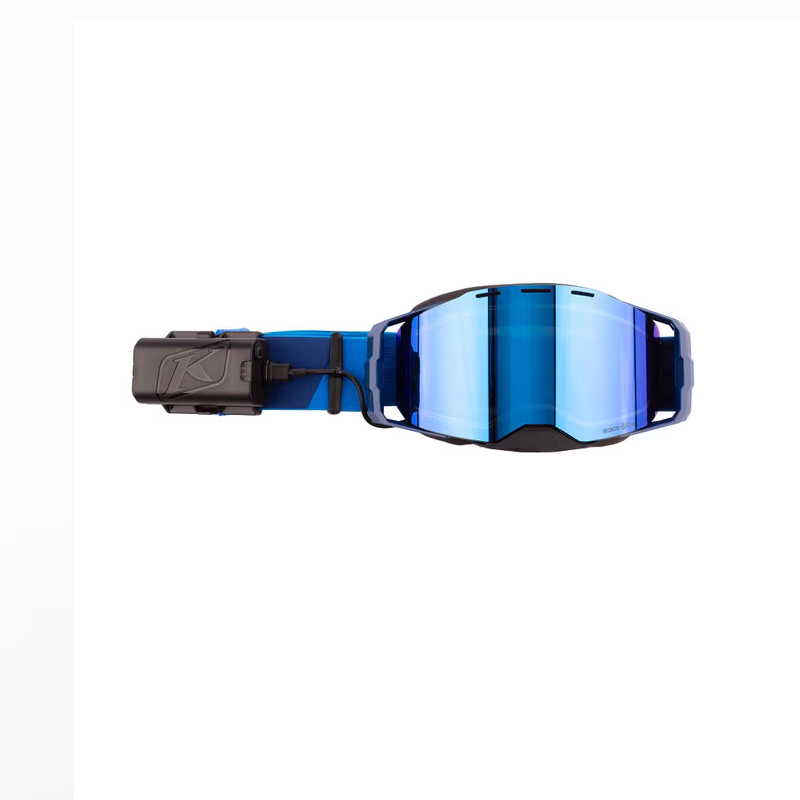 KLIM Edge eFire Goggles - SLOPE ELECTRIC BLUE - DARK SMOKE BLUE MIRROR