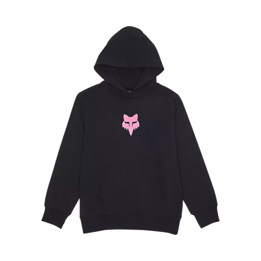 FOX Youth Legacy Pullover Hoodie - BLACK AND PINK