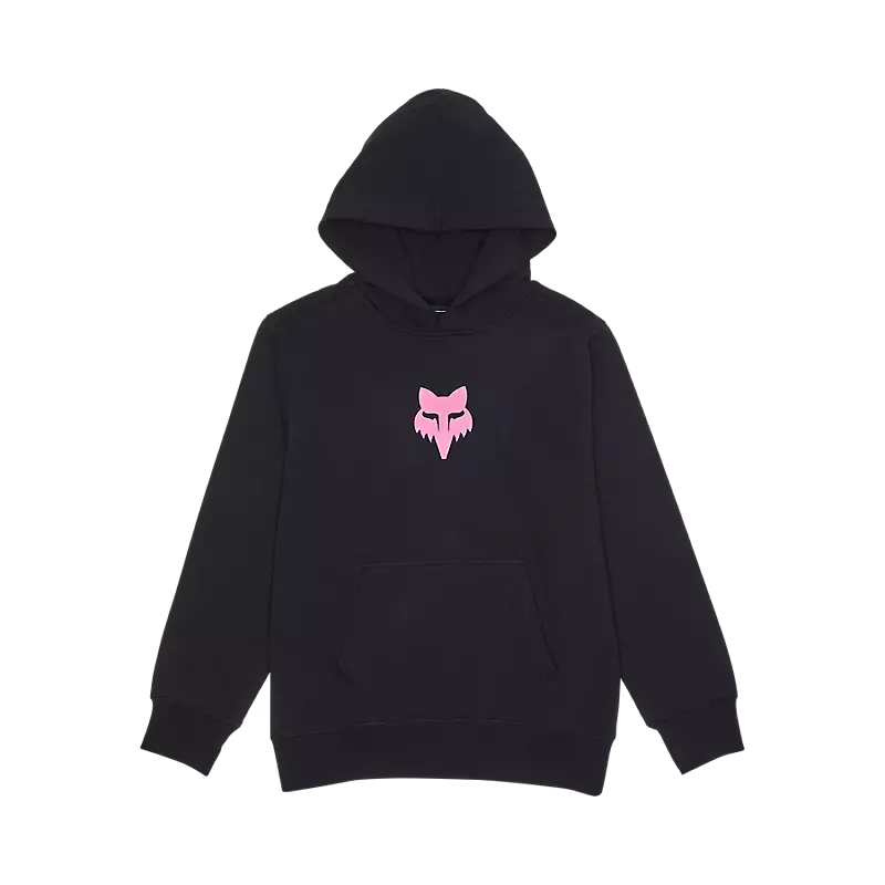 FOX Youth Legacy Pullover Hoodie - BLACK AND PINK