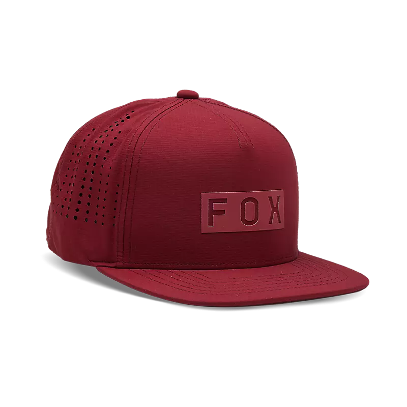 FOX Wordmark Tech Snapback Hat - SCARLET RED