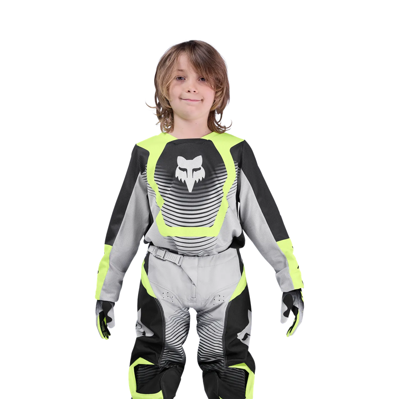 FOX Youth 180 Collect Jersey - GREY/YELLOW
