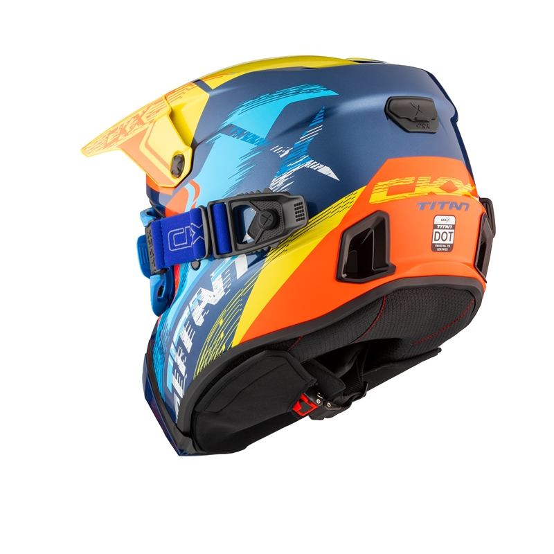 CKX Titan AMS Helmet - BLUE/RED/YELLOW