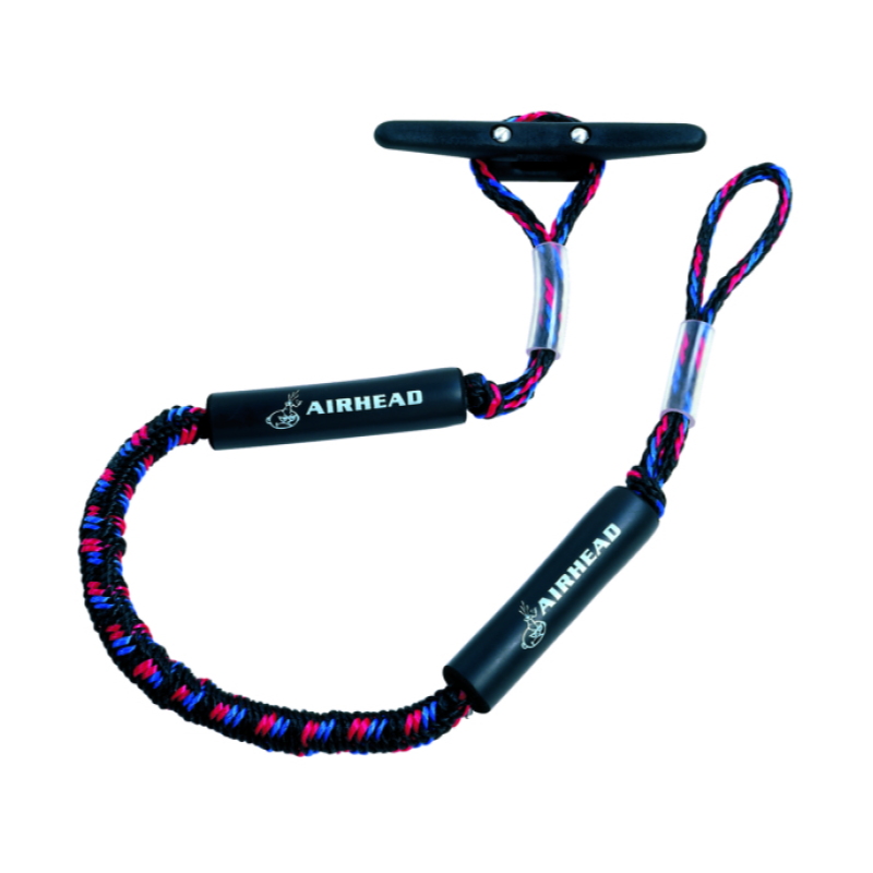 AIRHEAD Bungee Dock Line - BLACK AND RED