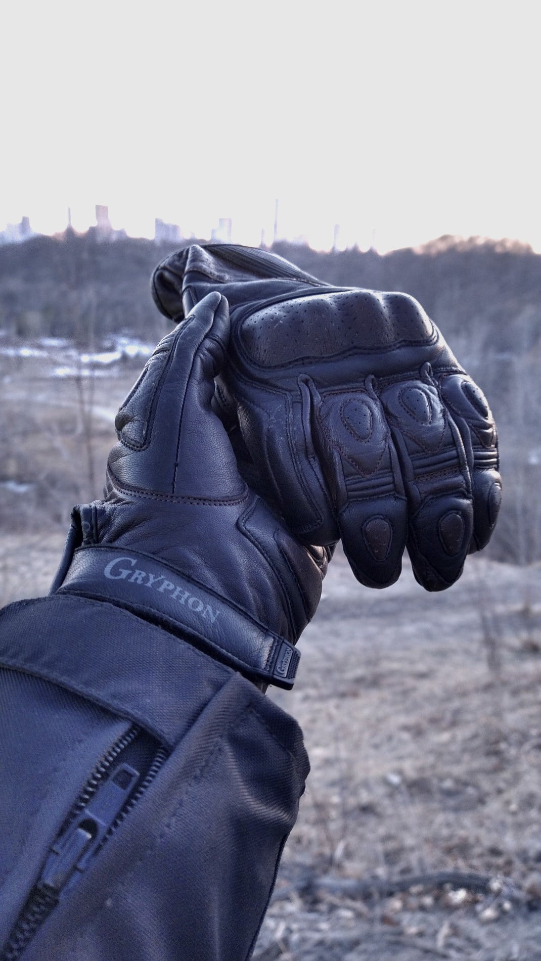 GRYPHON Cabot Leather Gloves - BLACK