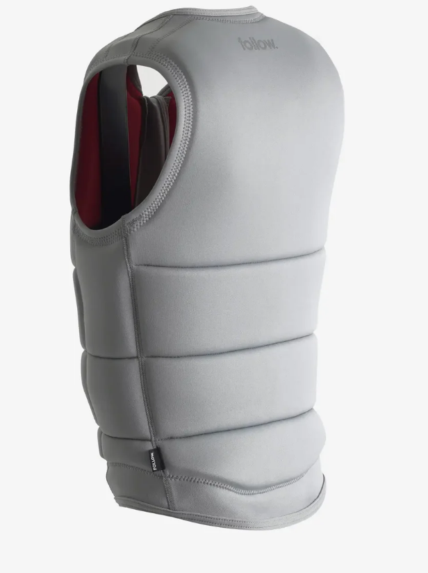 FOLLOW Impact Vest- Light Grey/ Red