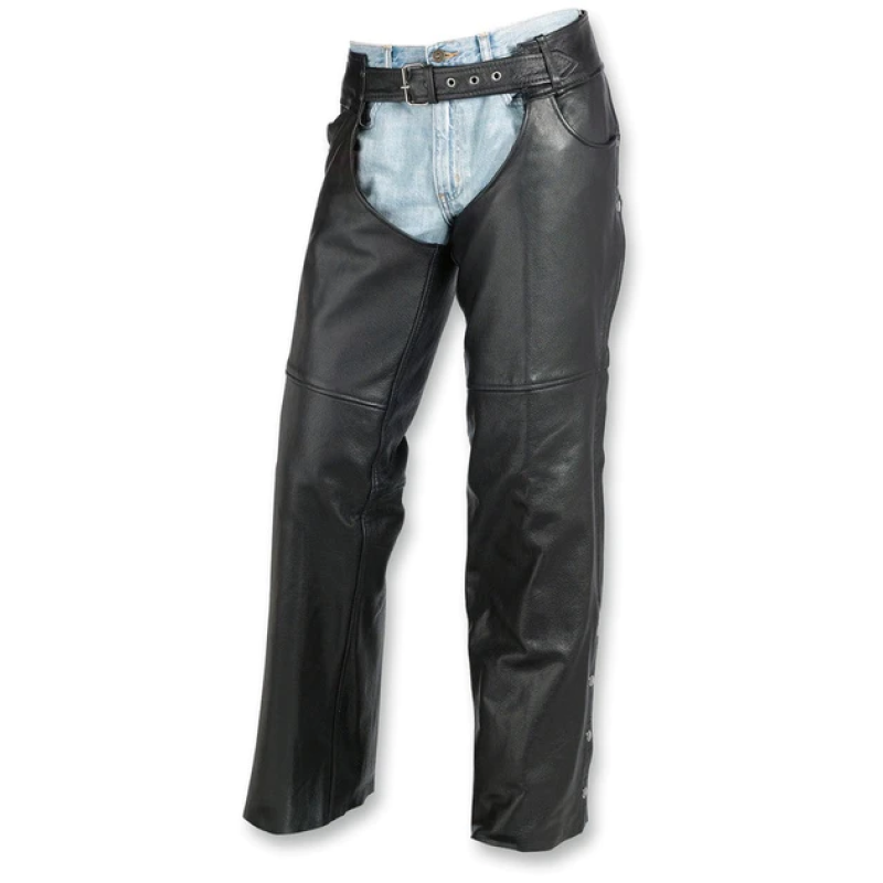 Z1R Sabot Leather Chaps - CARBINE BLACK