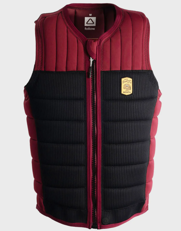 FOLLOW Men Employee of the Month Impact Vest- Black/Maroon