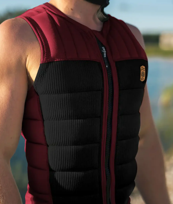 FOLLOW Men Employee of the Month Impact Vest- Black/Maroon