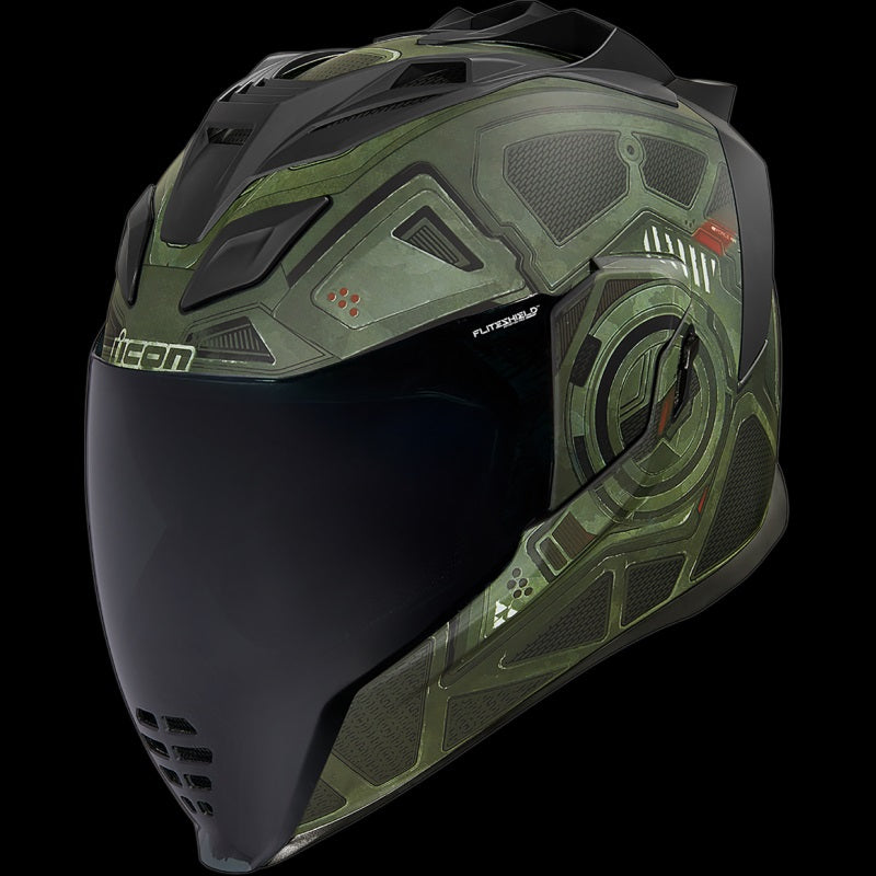ICON Airflite Blockchain Helmet - GREEN