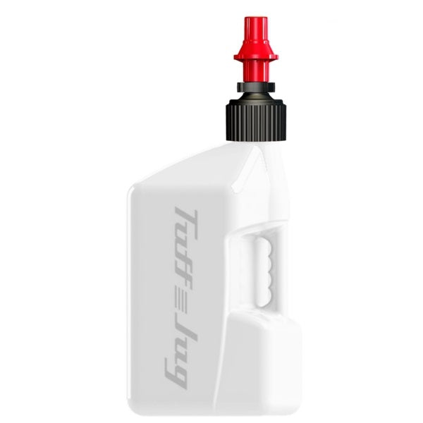 TUFFJUG Gas Can With Ripper Cap 20L - WHITE AND RED