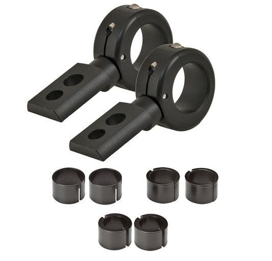 L-BRACKET KIT 7/8-1.25" BAR - BLACK