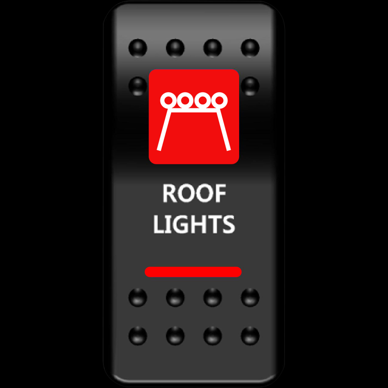 MOOSE RACING Roof Light Switch - RED