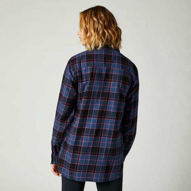 FOX Pines Flannel Shirt - DARK INDIGO