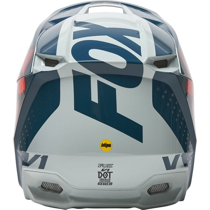 FOX V1 Trice Helmet - GREY/ORANGE
