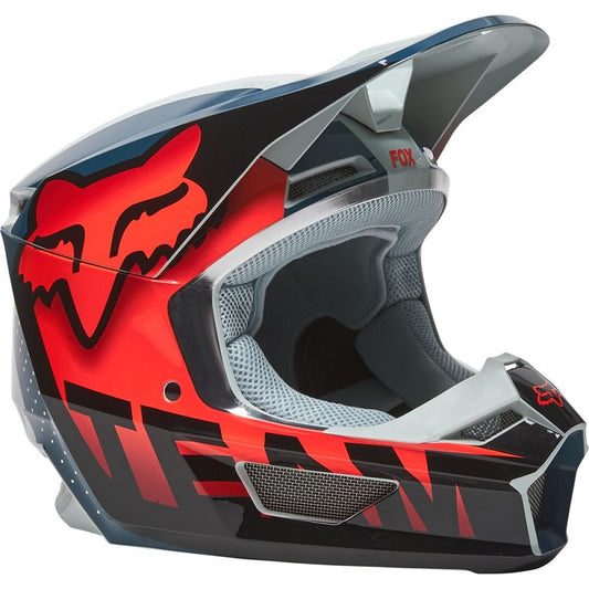 FOX V1 Trice Helmet - GREY/ORANGE