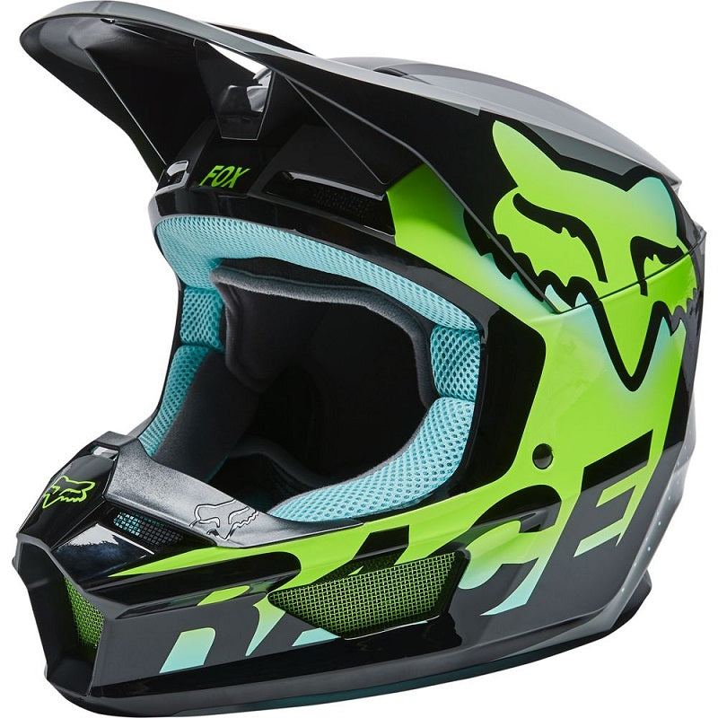 FOX Youth V1 Trice Helmet - TEAL