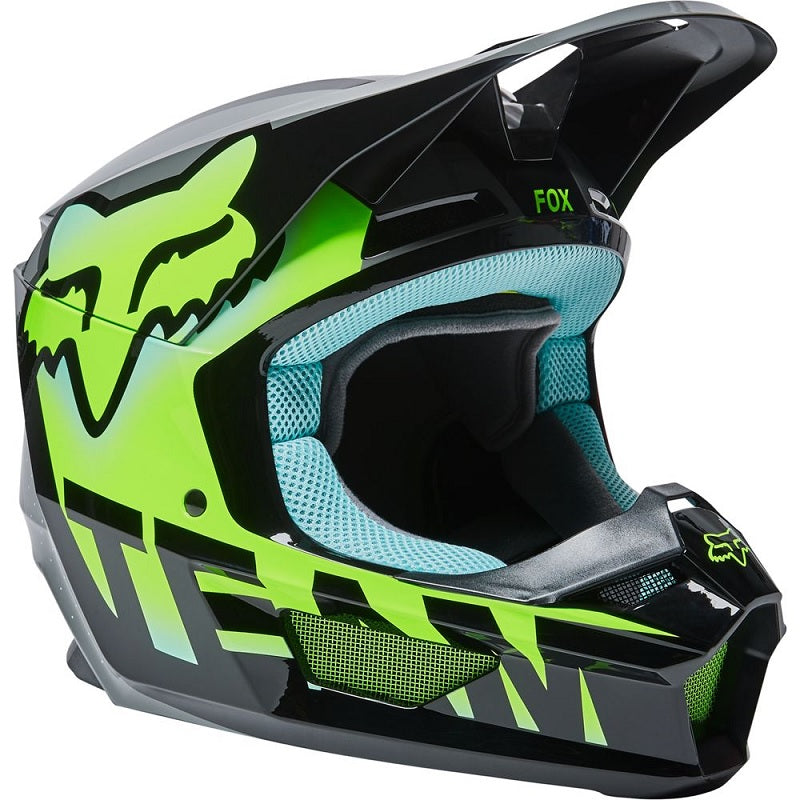 FOX Youth V1 Trice Helmet - TEAL