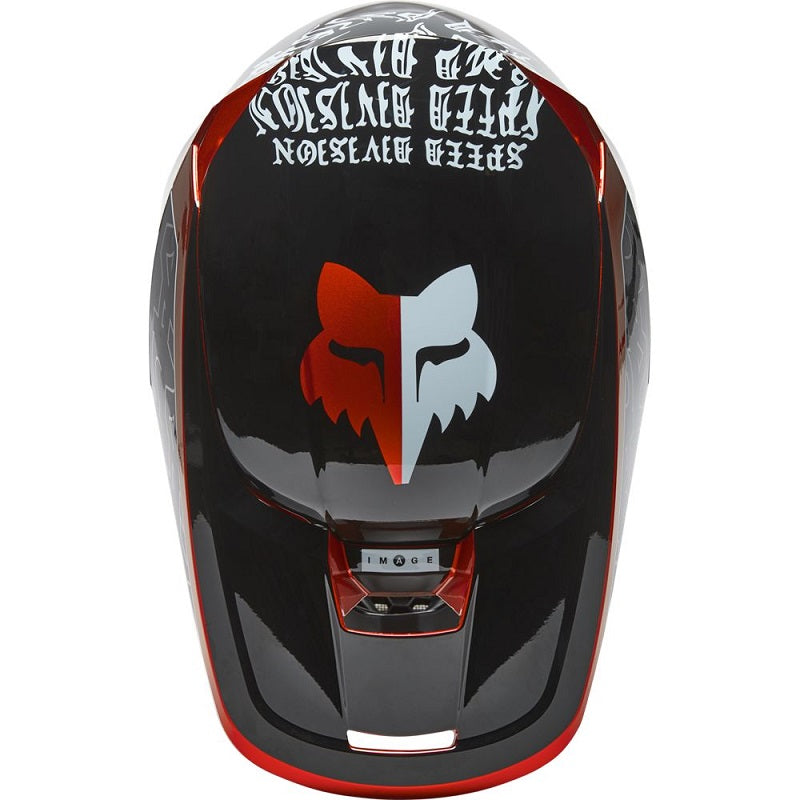 FOX V1 Peril Helmet - FLO RED