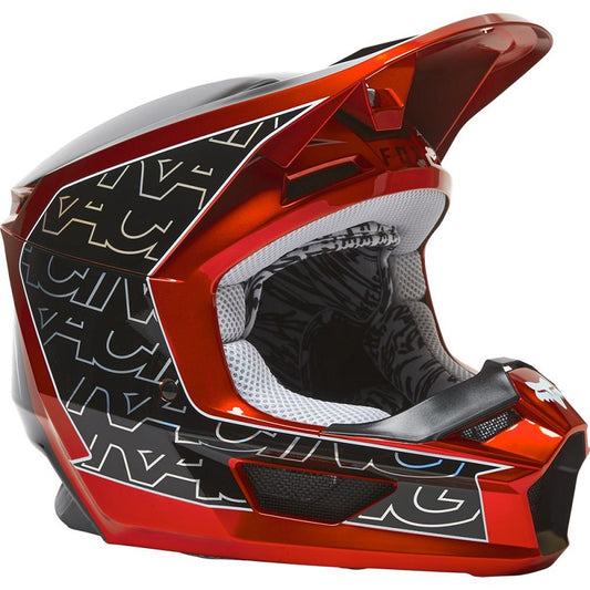 FOX V1 Peril Helmet - FLO RED