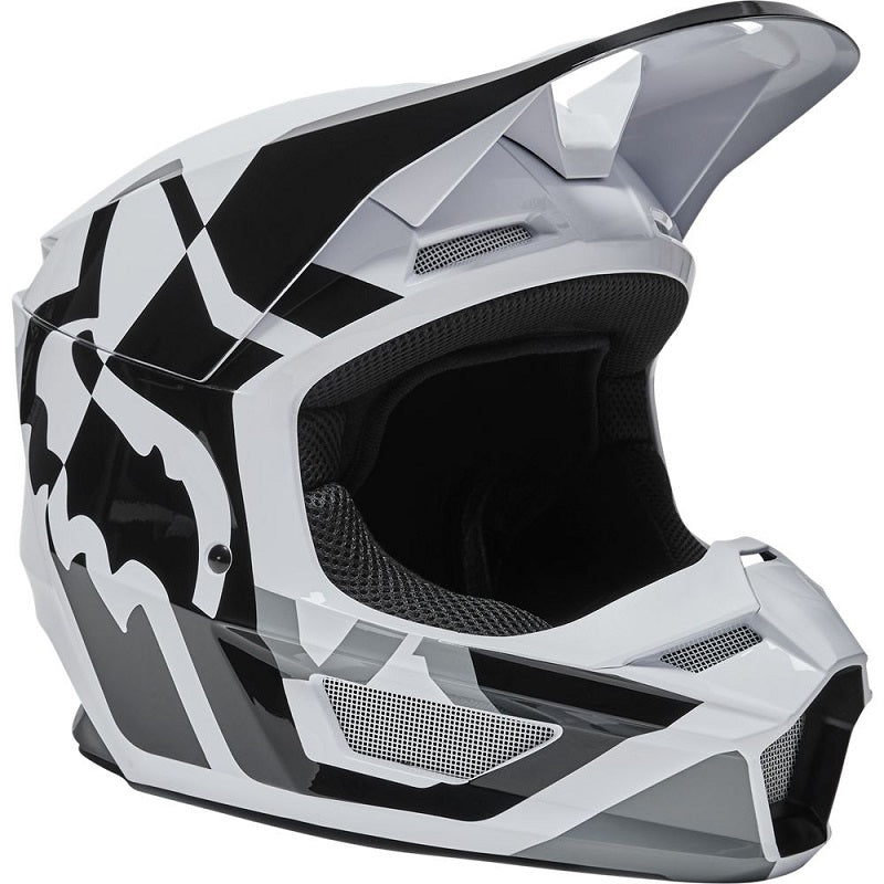 FOX V1 Lux Helmet - BLACK/WHITE