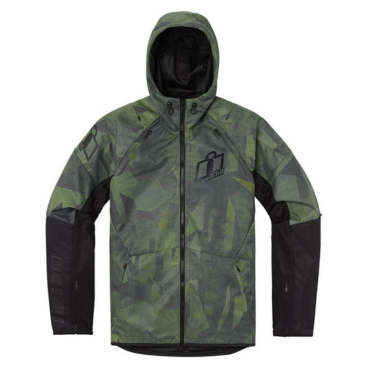 ICON Airform Battlescar Jacket - GREEN