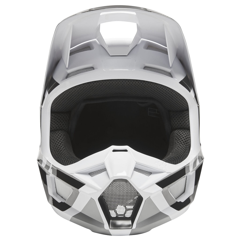 FOX Youth V1 Lux Helmet - BLACK AND WHITE
