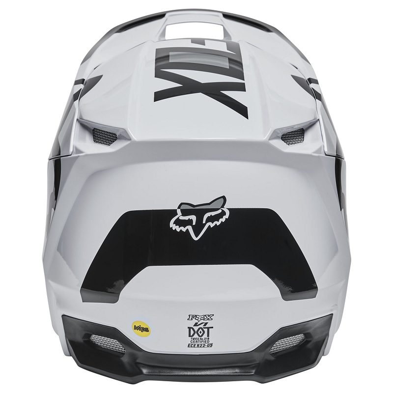 FOX Youth V1 Lux Helmet - BLACK AND WHITE