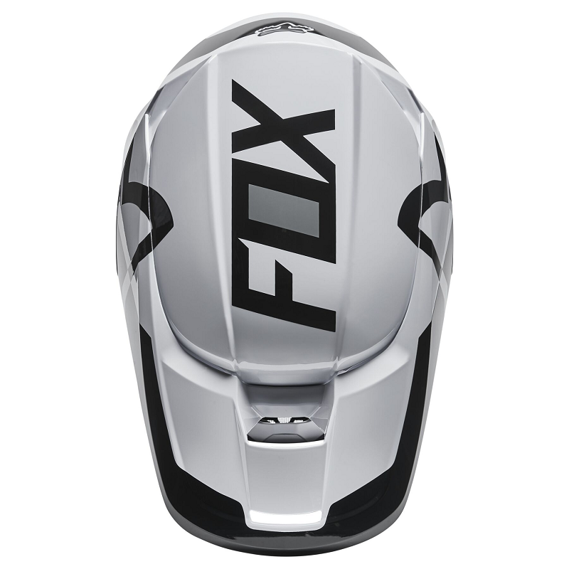 FOX Youth V1 Lux Helmet - BLACK AND WHITE