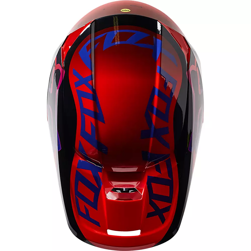 FOX Youth V1 Venz Helmet - FLO RED