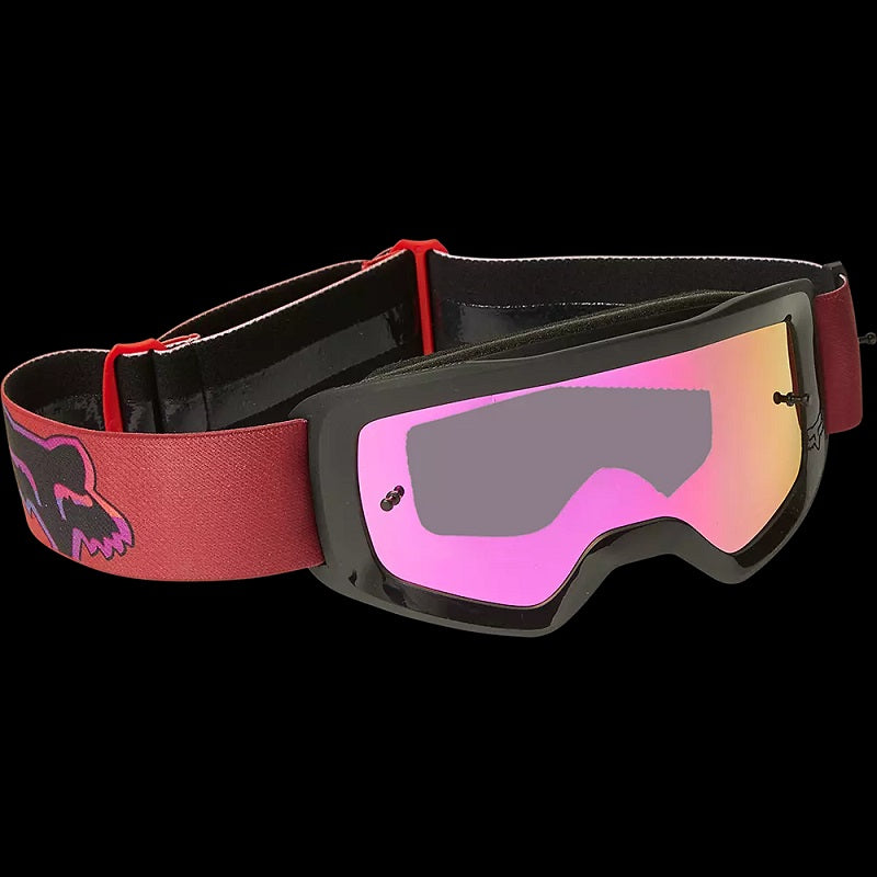 FOX Youth Main Venz Mirrored Lens Goggles - FLO RED