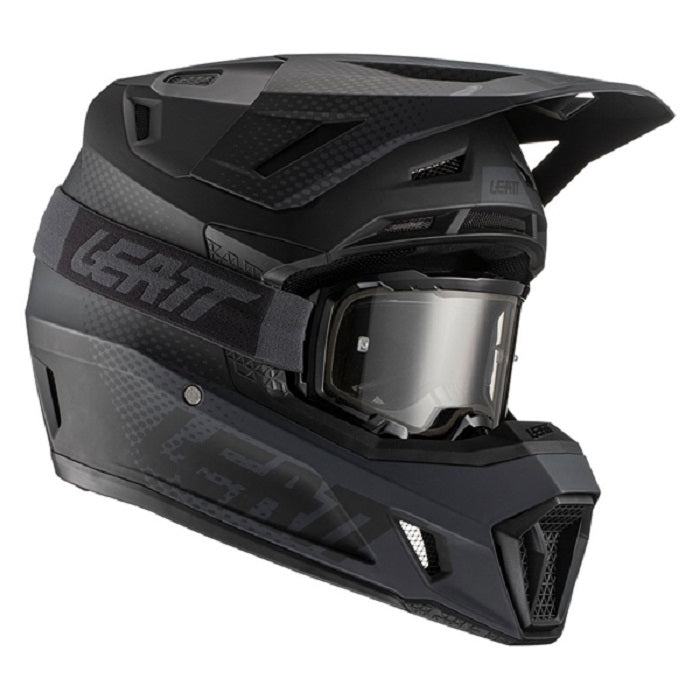 LEATT Moto 7.5 V22 Helmet and Goggle Combo - MATTE BLACK