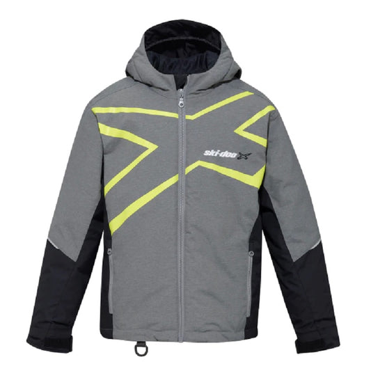 SKI-DOO Teen X-Team Jacket - GREY AND YELLOW